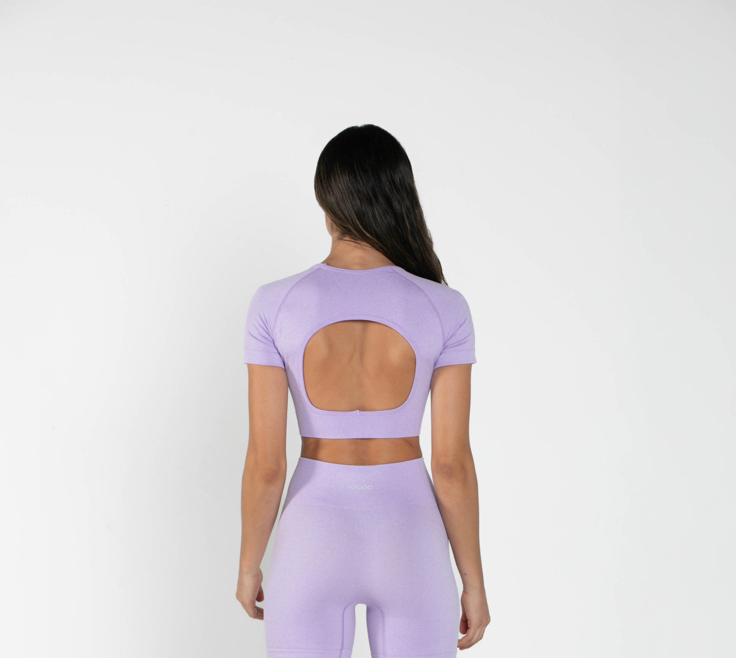 Mellow - Short-Sleeved Crop Top - Purple