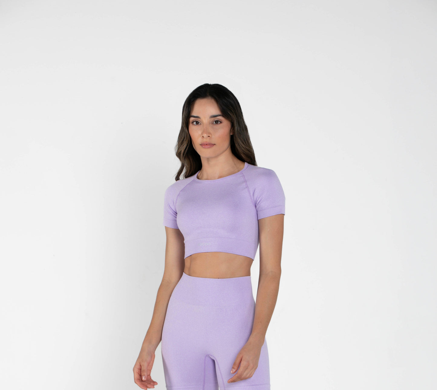 Mellow - Short-Sleeved Crop Top - Purple