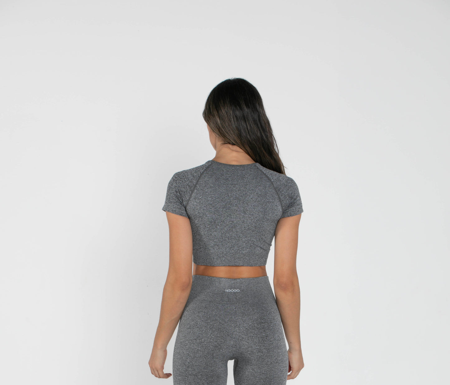 Everyday Short-Sleeved Crop Top - Grey