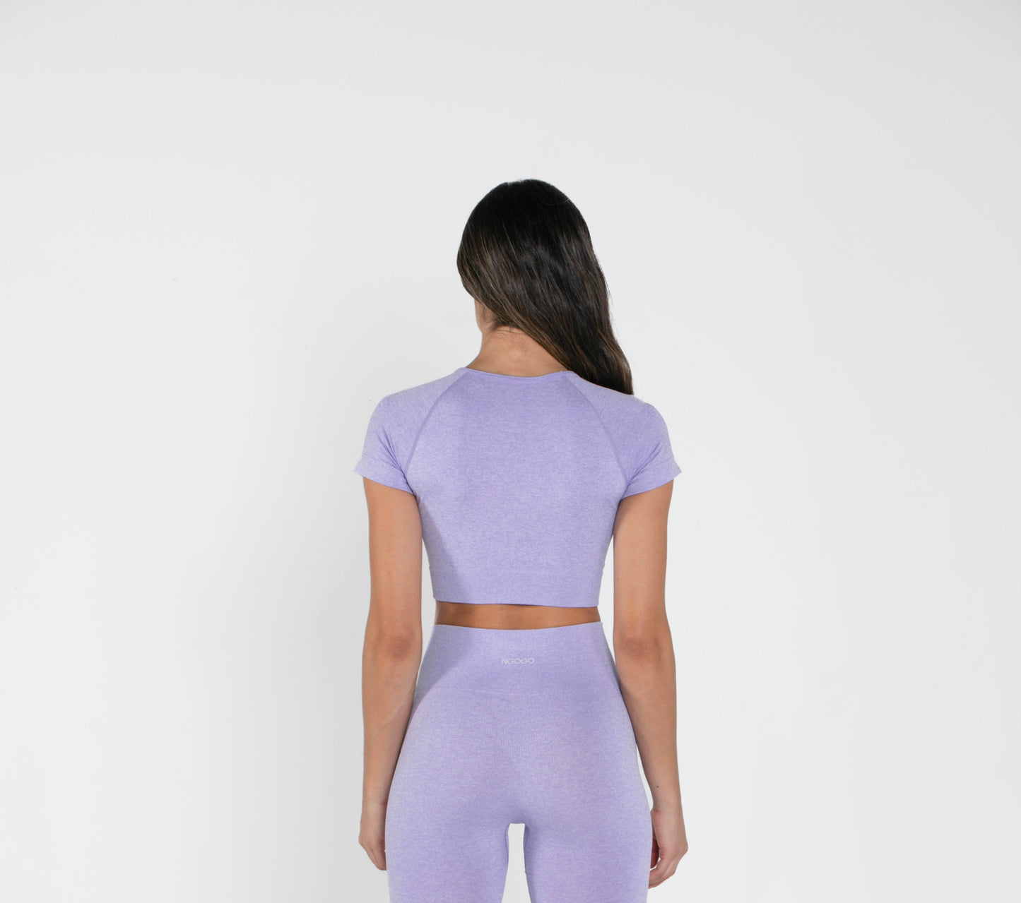 Everyday Short-Sleeved Crop Top - Purple