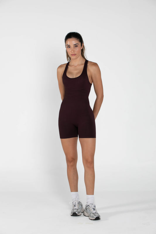 Sculpt - Short Bodysuit - Red Wine