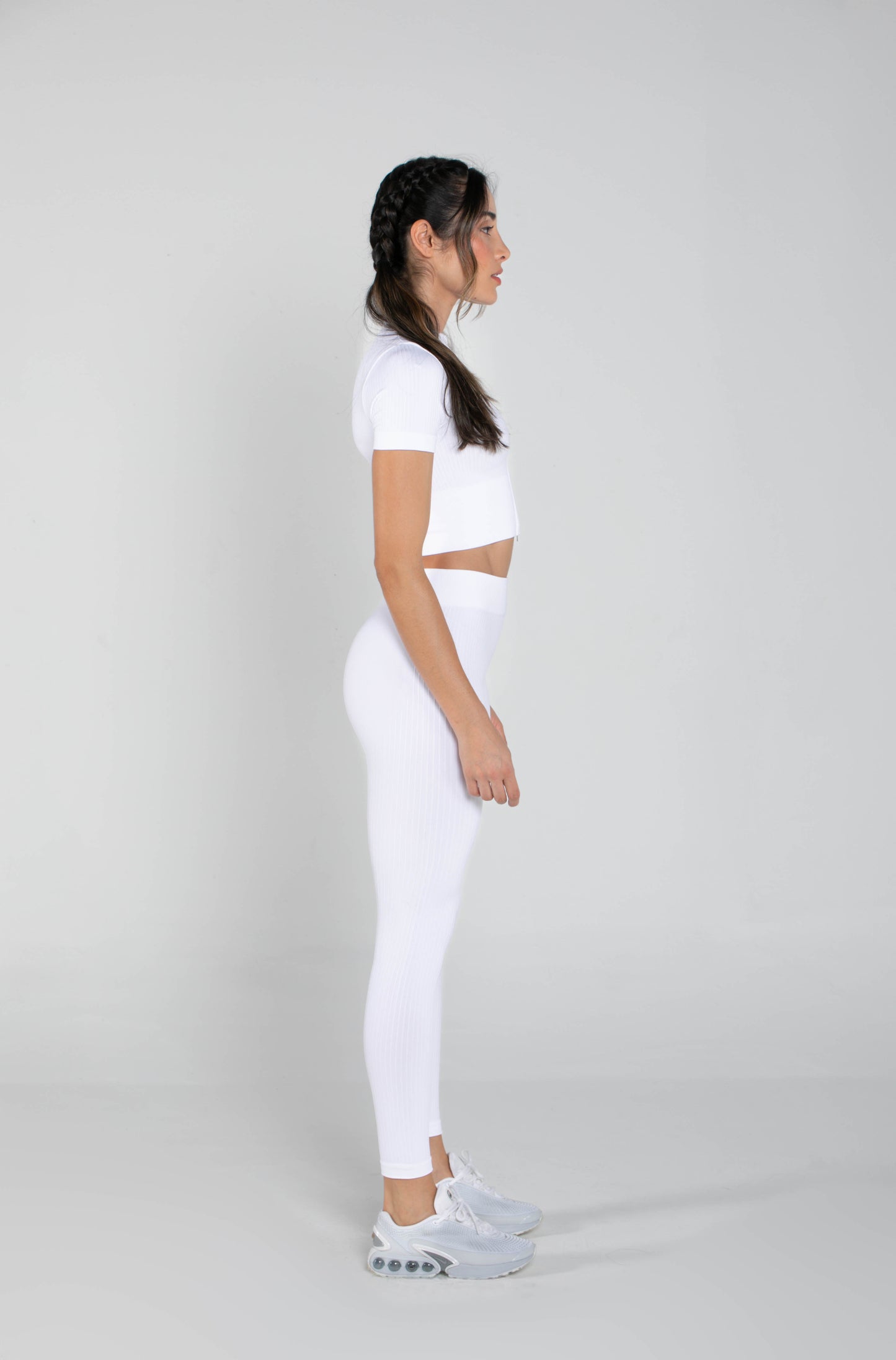 Misty - Set - Short-Sleeved - Leggings - White