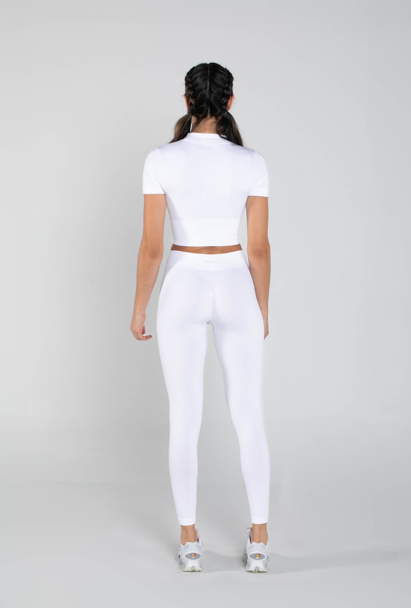 Misty - Set - Short-Sleeved - Leggings - White