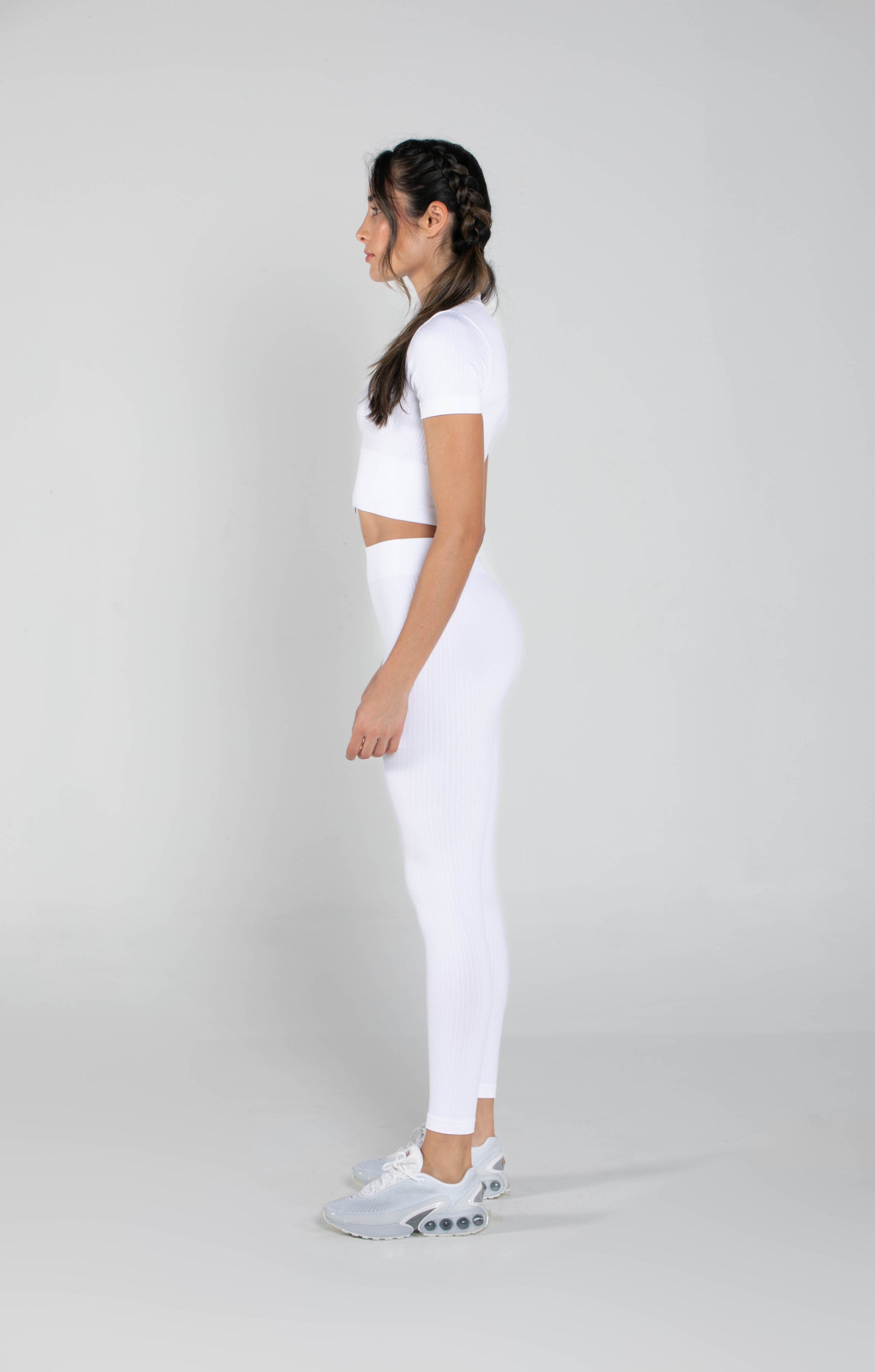 Misty - Set - Short-Sleeved - Leggings - White