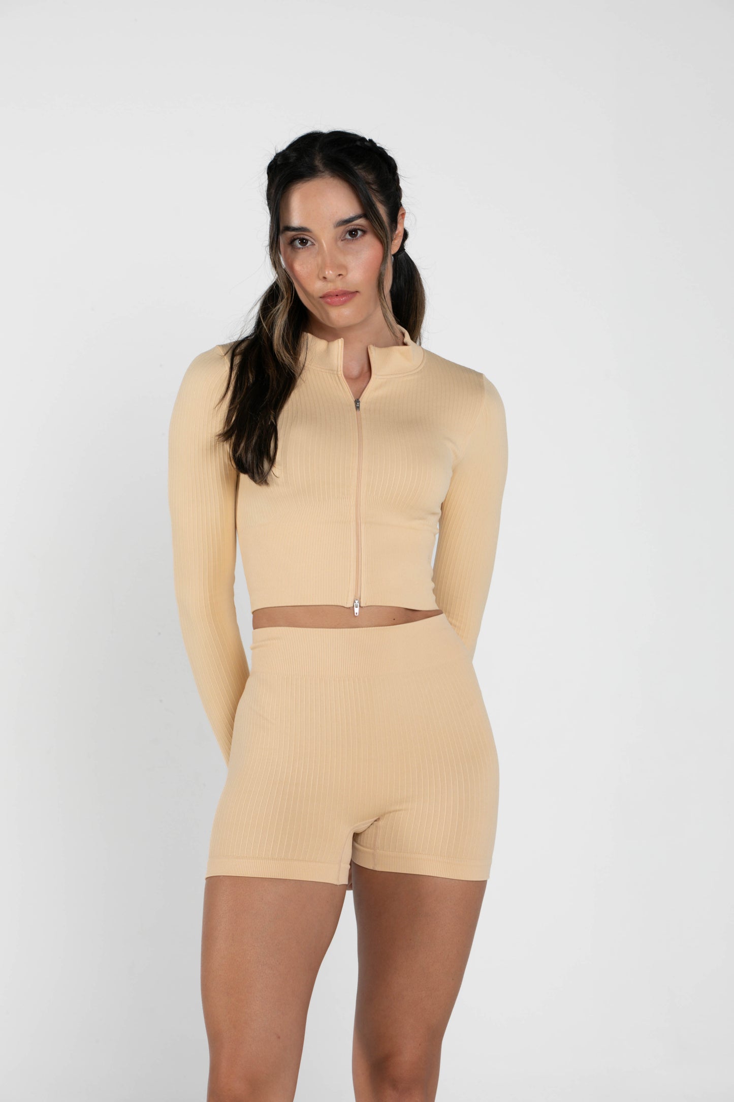 Misty - Set - Long-Sleeved - Short - Camel