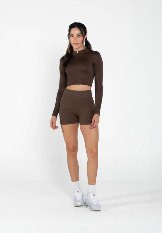 Misty - Set - Long-Sleeved - Short - Brown