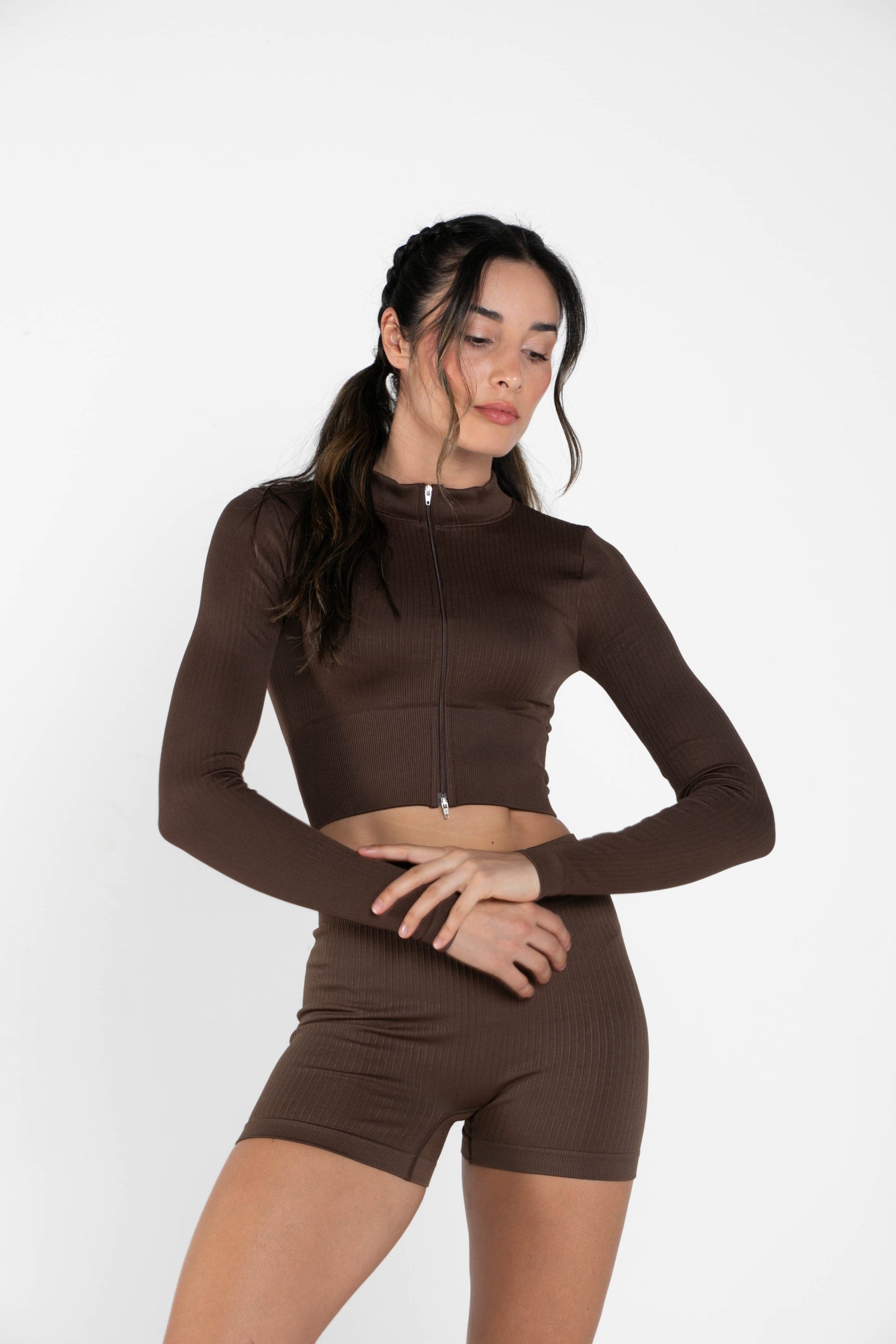 Misty - Set - Long-Sleeved - Short - Brown