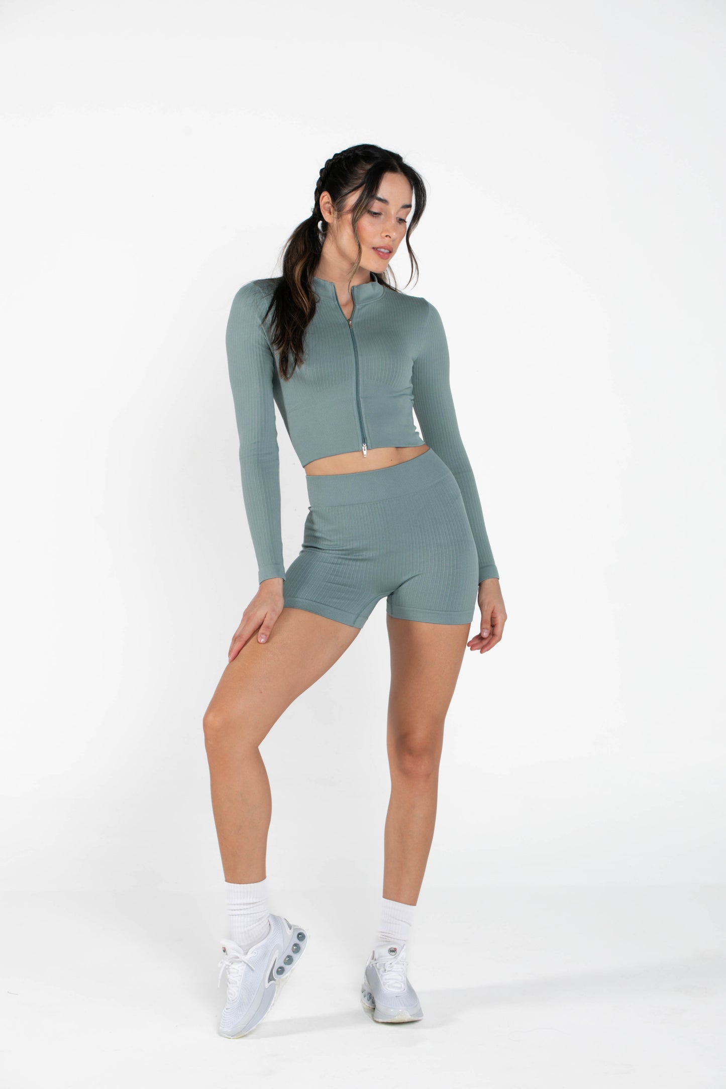 Misty - Set - Long-Sleeved - Short - Greygreen