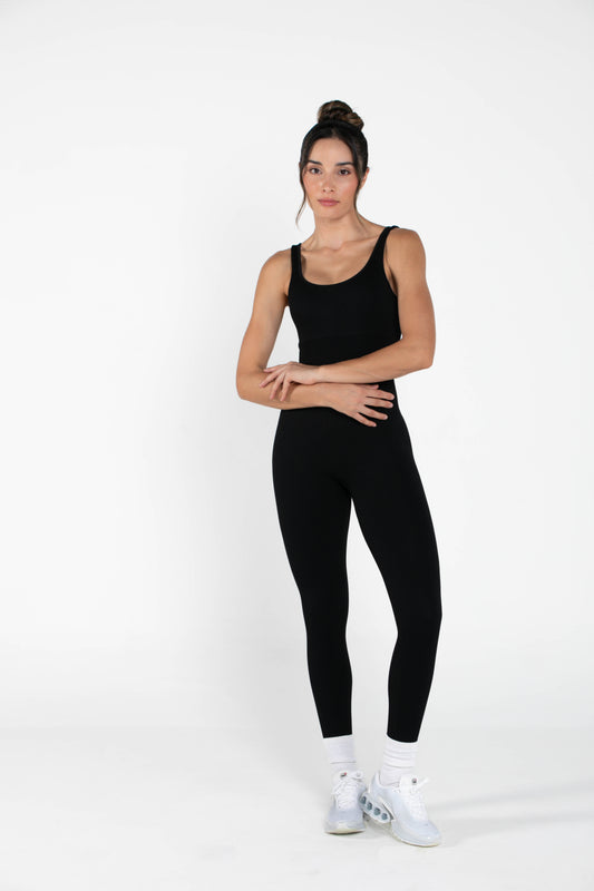 Comfy - Long Bodysuit - Black