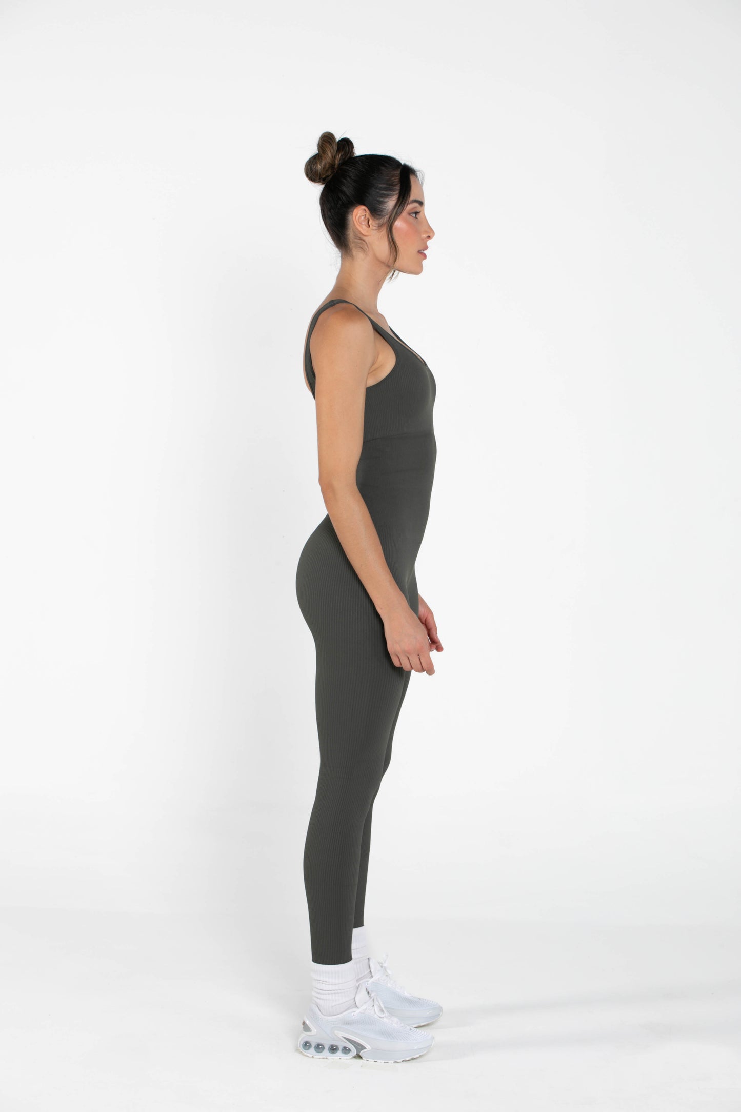 Comfy - Long Bodysuit - Olive Green