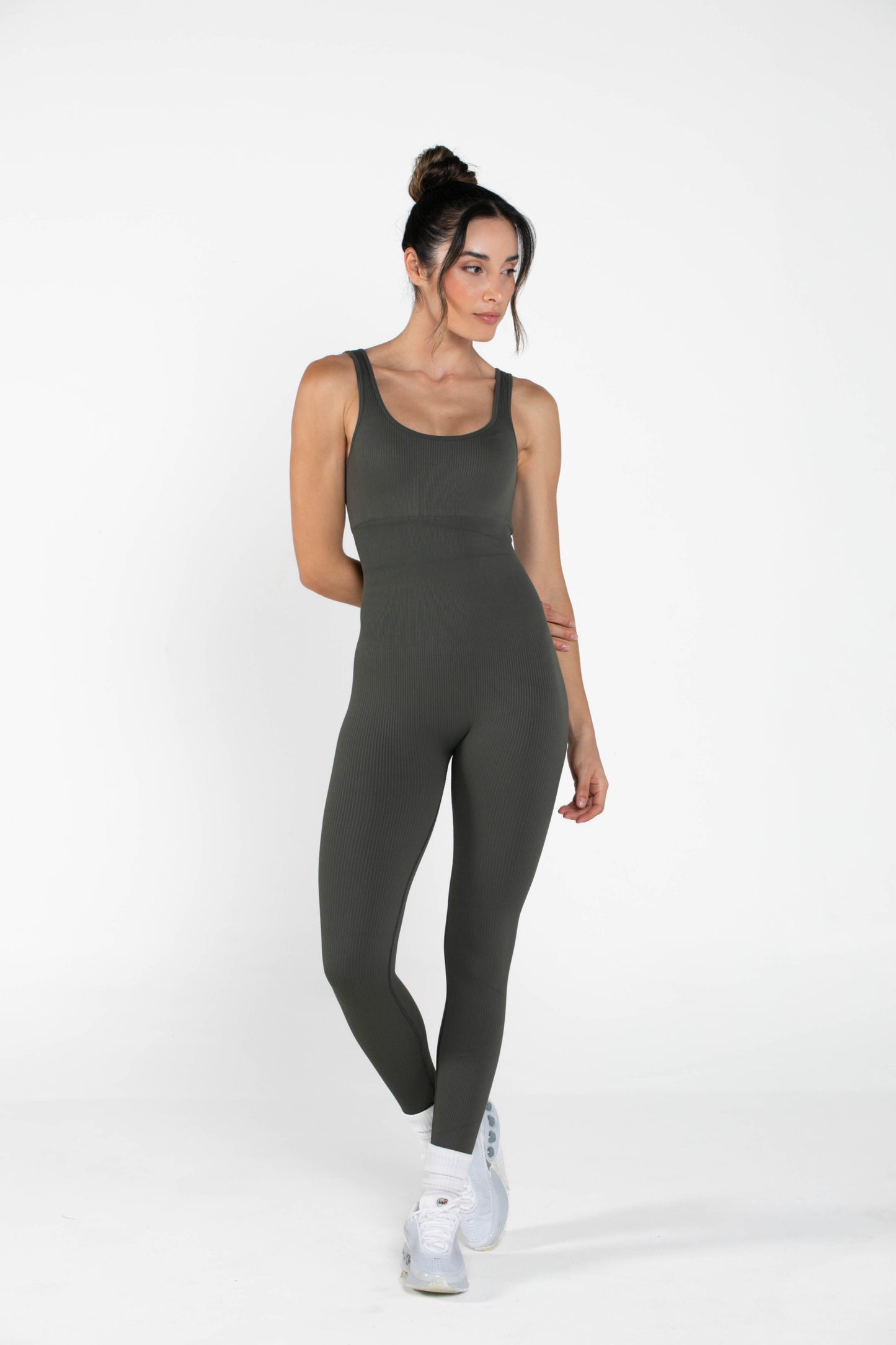 Comfy - Long Bodysuit - Olive Green