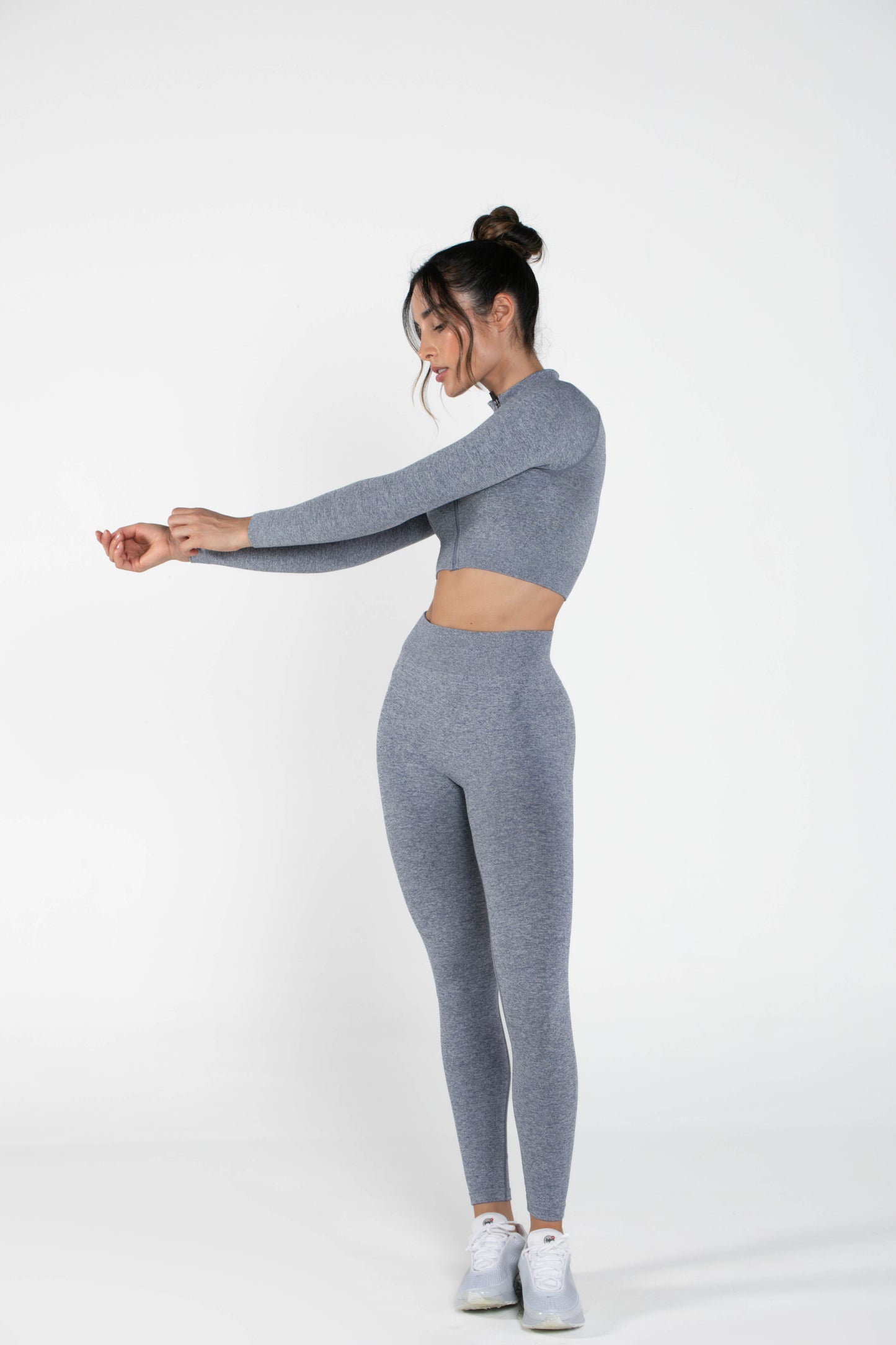 Shimmer - Set - Long-Sleeved - Leggings - GreyBlue