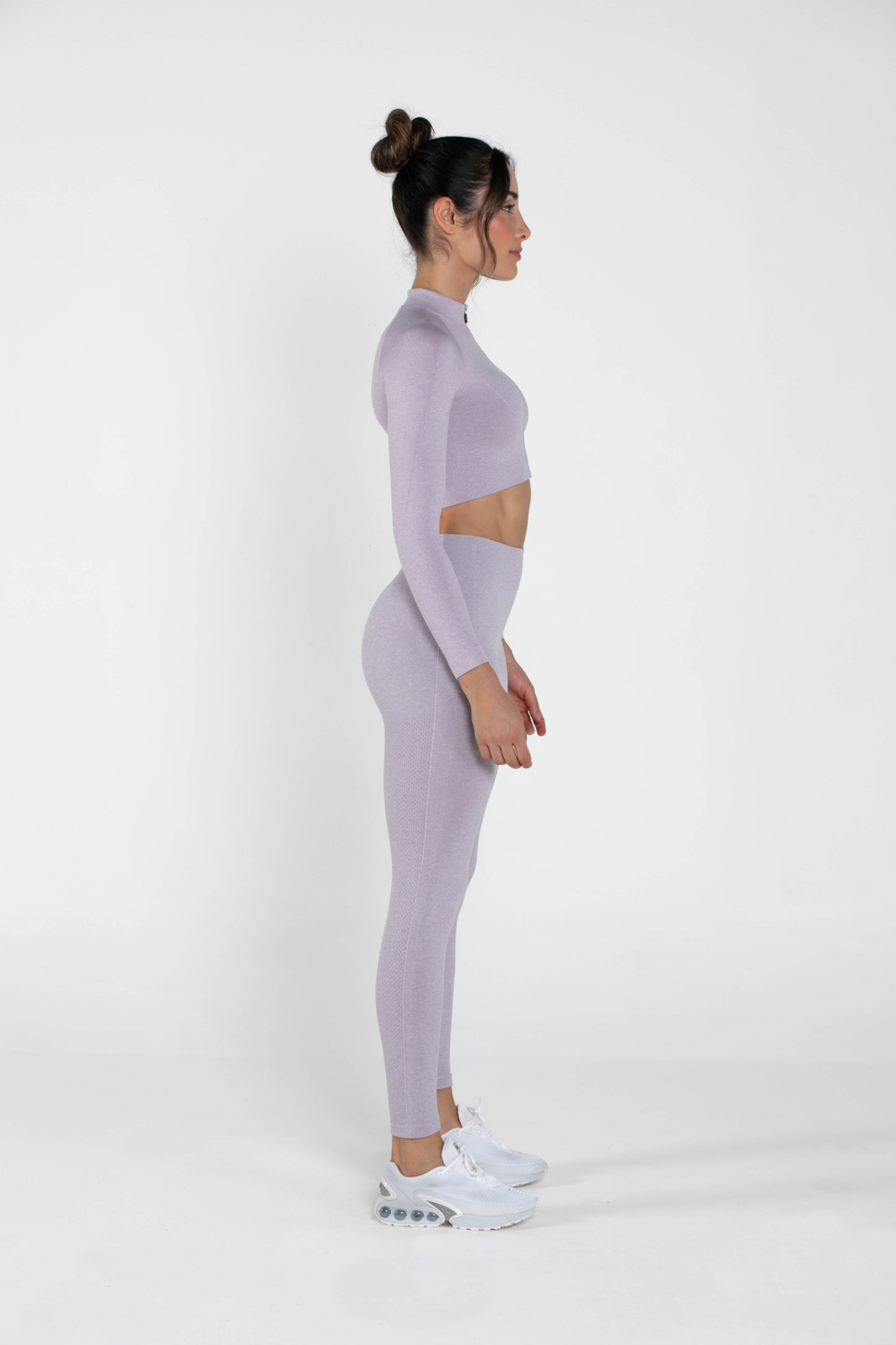 Shimmer - Set - Long-Sleeved - Leggings - Purple