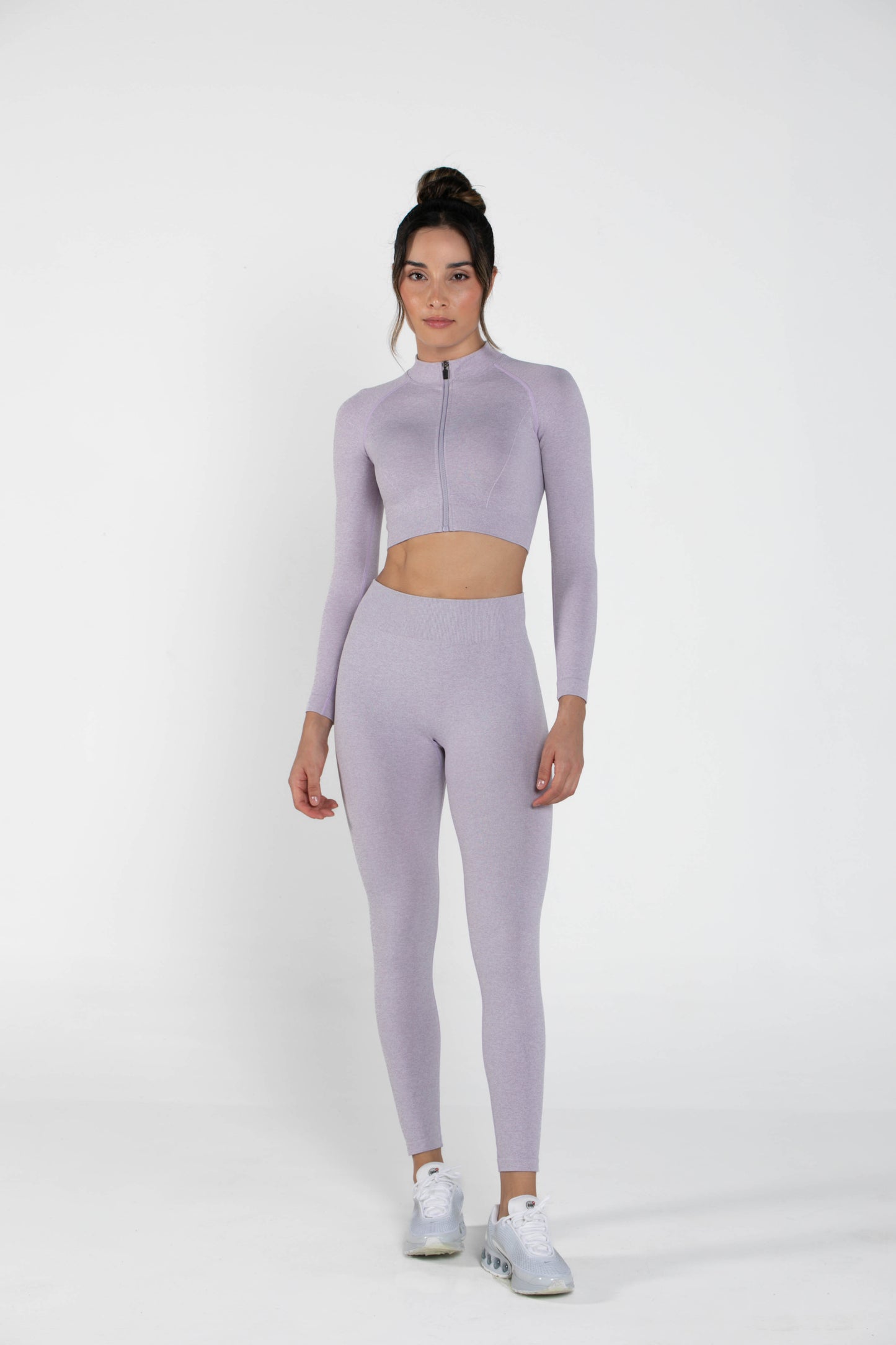 Shimmer - Set - Long-Sleeved - Leggings - Purple