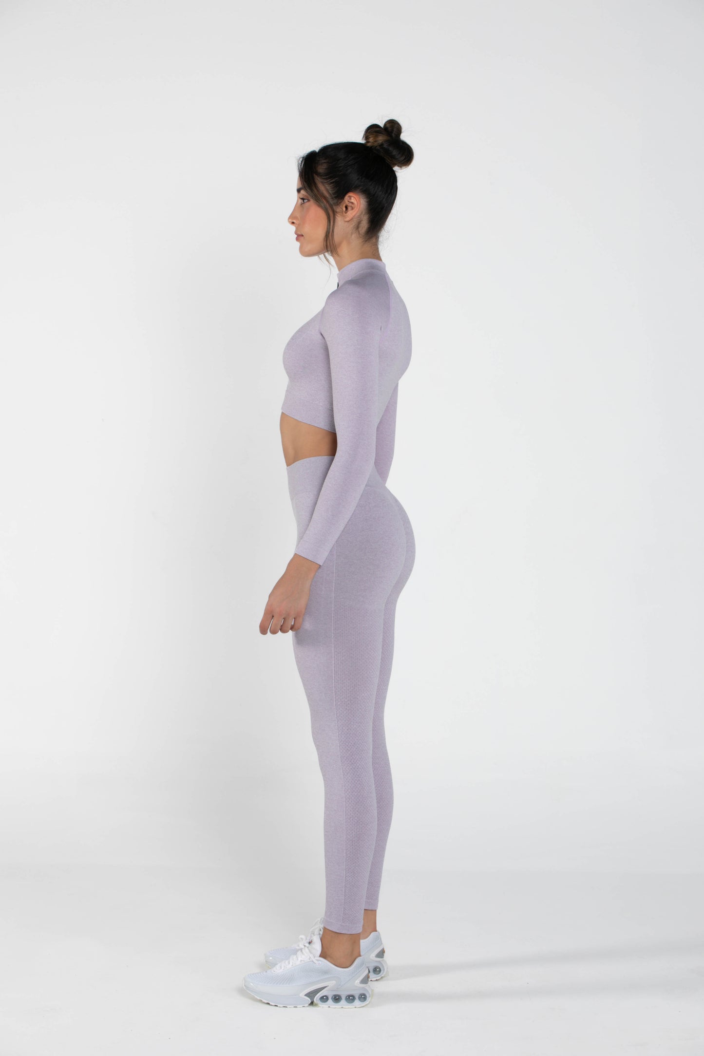 Shimmer - Set - Long-Sleeved - Leggings - Purple