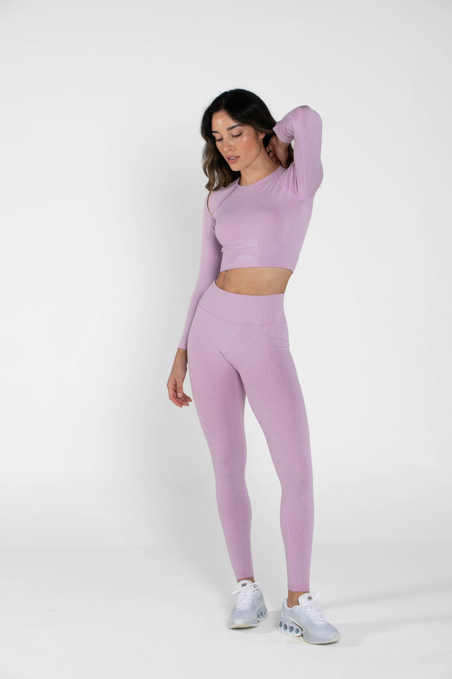 Bloom - Long-Sleeved Crop Top - Purple