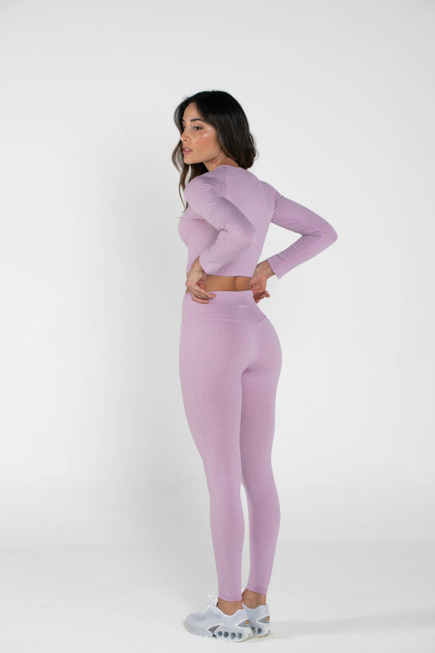 Bloom - Long-Sleeved Crop Top - Purple