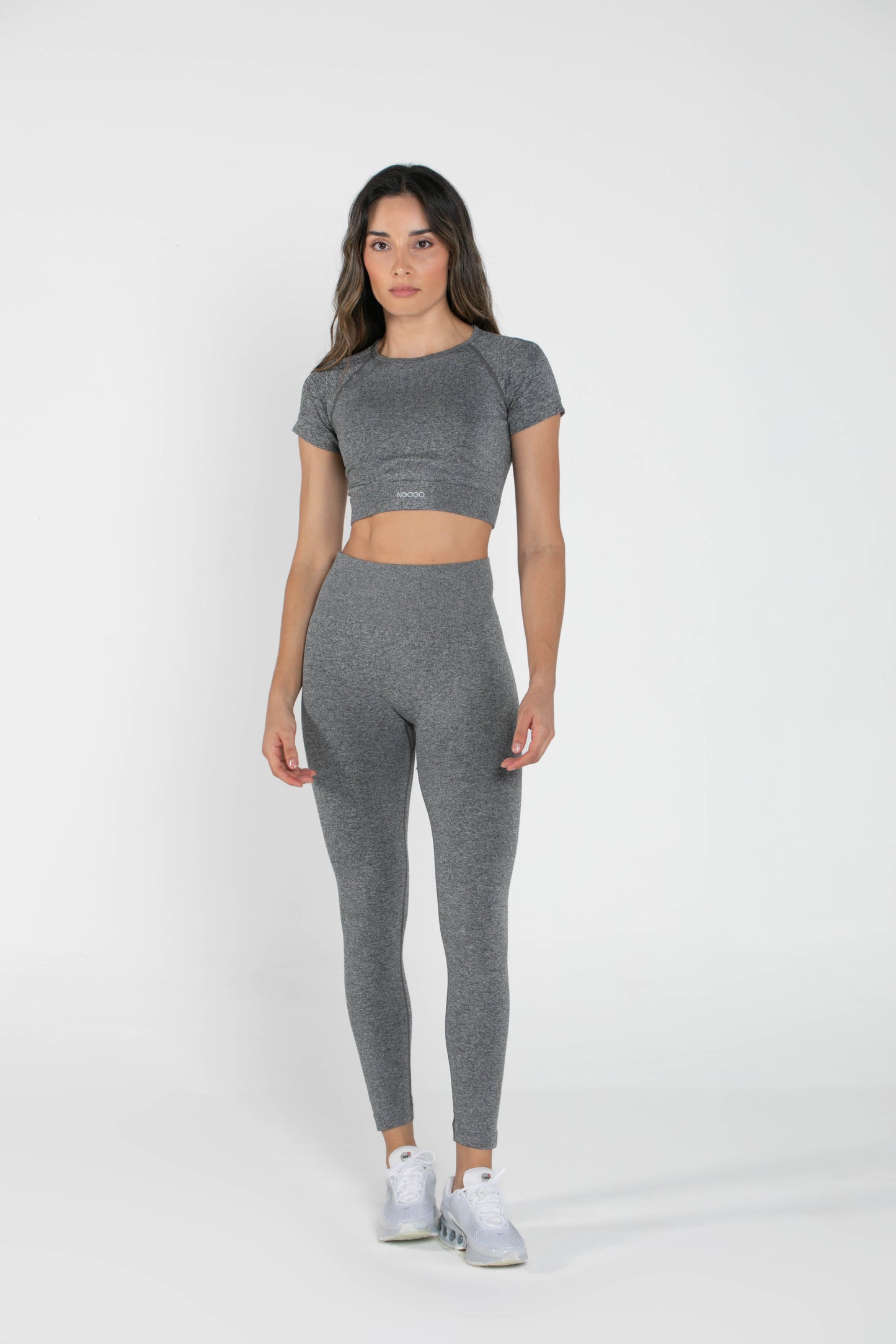 Everyday Short-Sleeved Crop Top - Grey